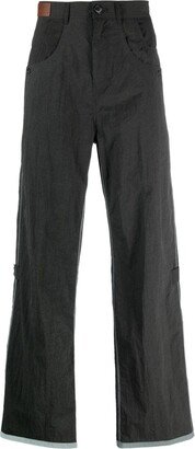 Multi-Pocket Straight-Leg Trousers