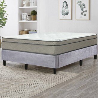 Onetan Mattress and Platfrom Bed Set, 13-Inch Ultra Plush Euro Top Hybrid Mattress and 13 Wood Premium Platform Bed