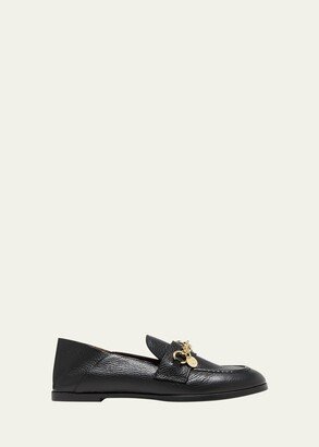 Aryel Leather Chain Loafers