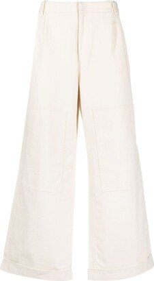 Low-Rise Wide-Leg Trousers-AA