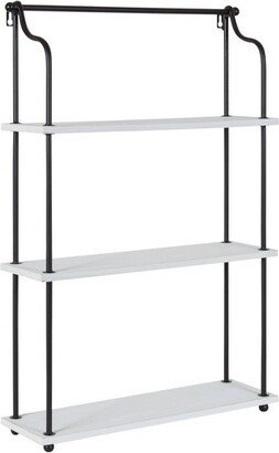 21 x 32 Walters Wood/Metal 3 Tier Shelving White - Kate & Laurel All Things Decor