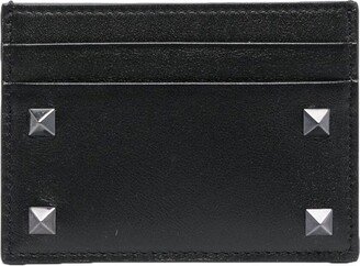 Rockstud calf leather wallet