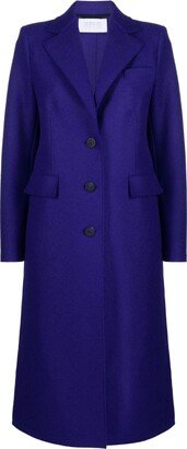 Single-Breasted Buttoned Wool Coat