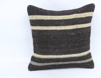 Designer Pillows, Kilim Pillow, Personalized Brown Cushion Case, Striped Pillow Covers, Couch Wholesale Cushion, 3819