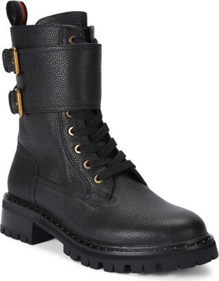 Leather Brooke Combat Boots