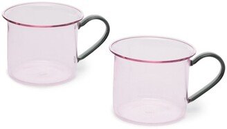 Borosilicate set-of-two glass mugs (230ml)