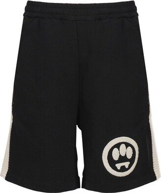 Logo-Patch Knee-Length Track Shorts-AA