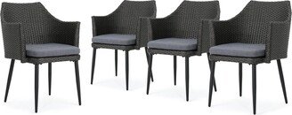 Iona Outdoor Wicker Dining Chair with Cushions