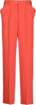 Logo Waistband-Detail Pleated Trousers