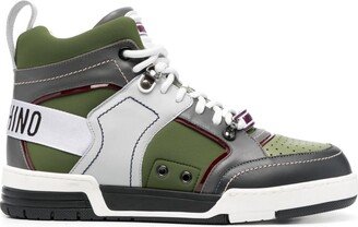 Colour-Block High-Top Sneakers-AA