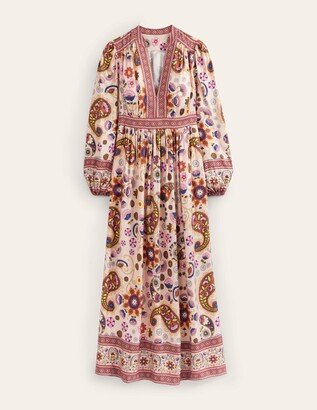 Notch Neck Maxi Dress