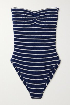 Brooke Striped Seersucker Swimsuit - Blue