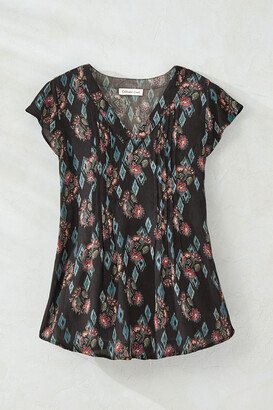 Women's Tapiz Floral Solstice Blouse - Black Multi - PS - Petite Size