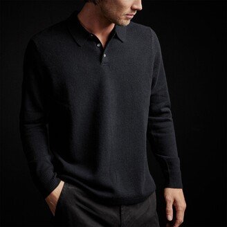 Recycled Cashmere Long Sleeve Polo