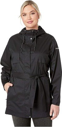 Plus Size Pardon My Trench Rain Jacket (Black) Women's Coat