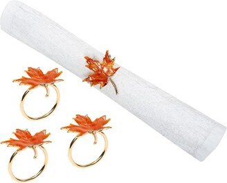 Maple Leaf Napkin Ring S/4