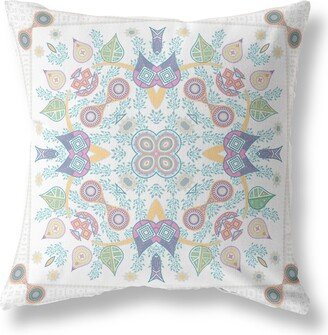 Amrita Sen Designs Amrita Sen Paisley Leaf Geo Indoor Outdoor Pillow-AA