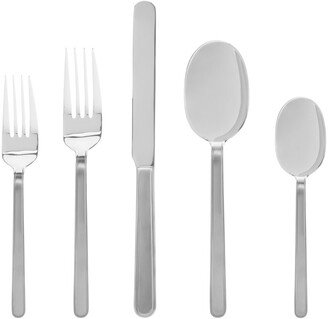 Rail Satin Fade 18/10 Stainless Steel 20Pc Flatware Set