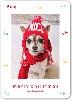 Holiday Cards: Musical Dog Holiday Card, White, 5X7, Christmas, Matte, Signature Smooth Cardstock, Rounded