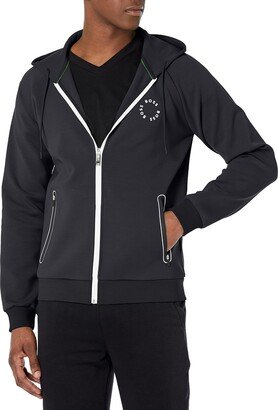 Men's Tonal Circle Logo Zip-Up Hooded Sweatshirt