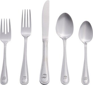 Riverridge Beaded 46 Piece Monogrammed Flatware Set - D, Service for 8