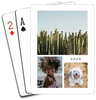 Playing Cards: Hero Collage Text Playing Cards, White