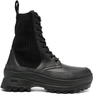 Trace lace-up combat boots-AA