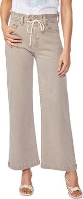 Women's Carly high Rise Wide Leg Ankle Legnth in Vintage Moss Taupe