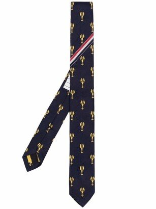 Lobster-Jacquard Silk Tie