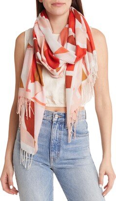 Tissue Print Wool & Cashmere Wrap Scarf