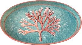 Hand Painted Iron Tray, 13