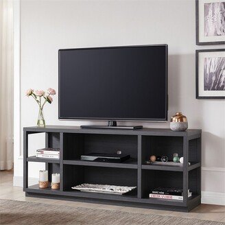 Henn& Hart 58 in. Charcoal Gray MDF TV Stand - Henn&Hart