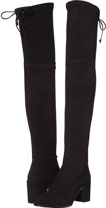 Tieland Over the Knee Boot (Black Suede Stretch) Women's Shoes