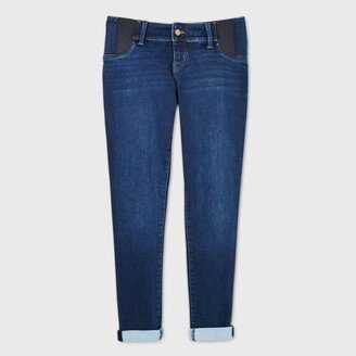 Under Belly Brushed Back Skinny Maternity Jeans - Isabel Maternity by Ingrid & Isabel™ Blue Dusk