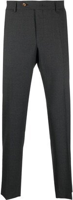 Slim-Cut Pleated Trousers