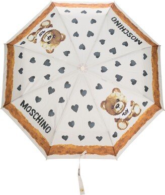 Teddy Bear-motif compact umbrella-AD