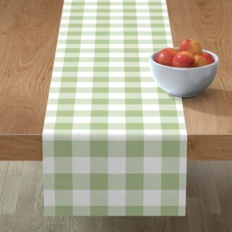 Table Runners: Gustav Bold Check - Green Table Runner, 72X16, Green