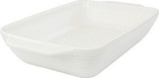 Bee and Willow 4 Quart Rectangular Stoneware Baker in White Speckle