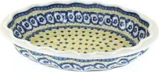 Blue Rose Pottery Blue Rose Polish Pottery Saffron Scallop Baking Dish