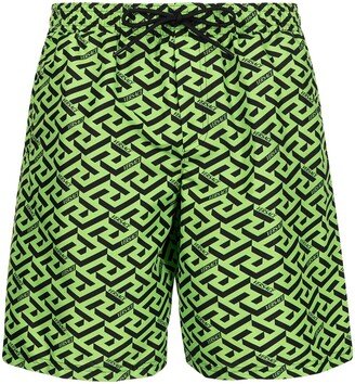 Greca logo-print swim shorts