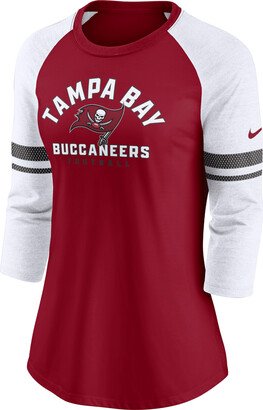 Women's Fashion (NFL Tampa Bay Buccaneers) 3/4-Sleeve T-Shirt in Red