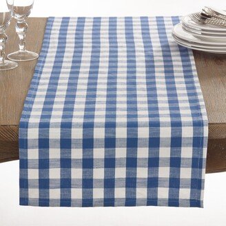 Saro Lifestyle Gingham Design Runner