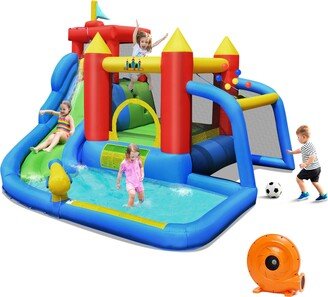 Inflatable Bouncer Water Climb Slide Bounce House Splash Pool Blower