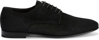 Suede Lace-Up Loafers