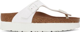 White Papillio Gizeh Platform Sandals