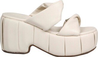 Knot-Detail Slip-On Platform Sandals-AA