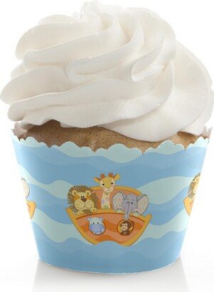 Big Dot of Happiness Noah's Ark - Baby Shower or Birthday Party Decorations - Party Cupcake Wrappers - Set of 12