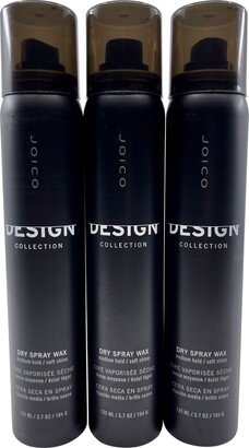 Design Collection Dry Spray Wax Medium Hold Soft Shine 3.7 OZ Set of 3