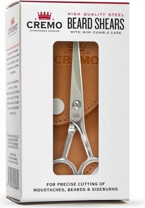 Cremo Beard and Mustache Stainless Steel Shears With Carrying Case and Comb