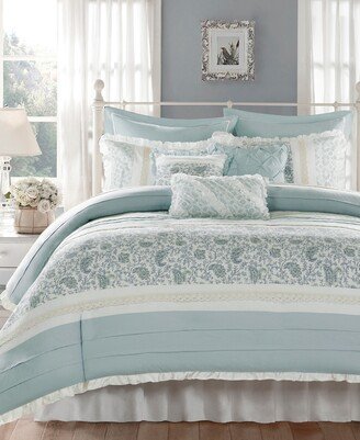 Dawn Reversible 9-Pc.Duvet Cover Set, King